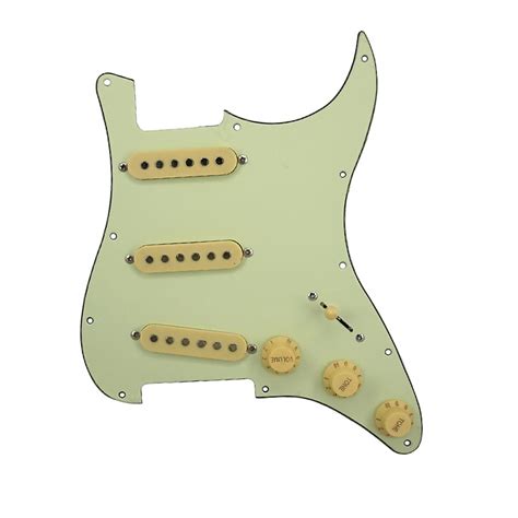 Mint Green Strat Style Guitar Prewired Loaded Pickguard Reverb
