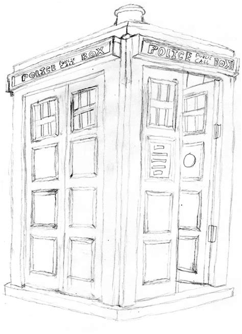 The Tardis Rough Drawing By Timelordparadox On Deviantart