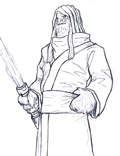 Sketch Wookie Jedi By Darcad On Deviantart