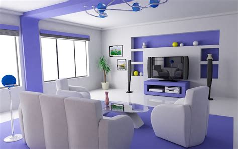 Purple Interior Design Wallpaper Home Design Picture