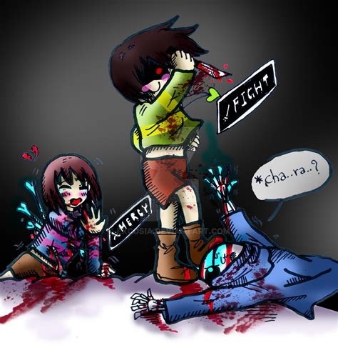 Undertale I Dont Like This Way Chara X Sans X By Excosia On Deviantart