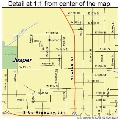Jasper Indiana Street Map 1837782