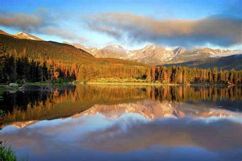 Rocky Mountain Morning Landscape Reflections On Sprague Lake Photograph