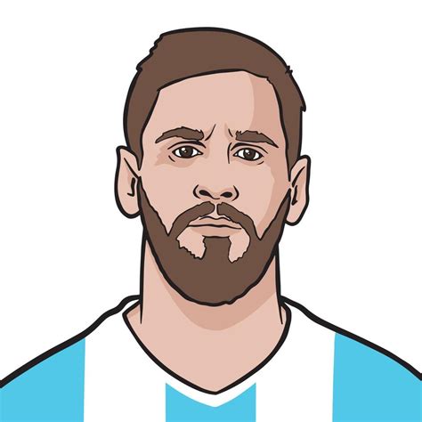 Futbolista Argentino Paris Saint Germain Leo Messi Ilustración De