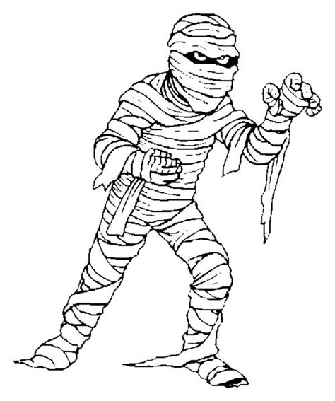 Scary Mummy Coloring Page Free Printable Coloring Pages For Kids