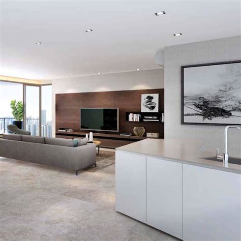 TV Feature Wall Singapore - Modern Design With TV Console, Storage