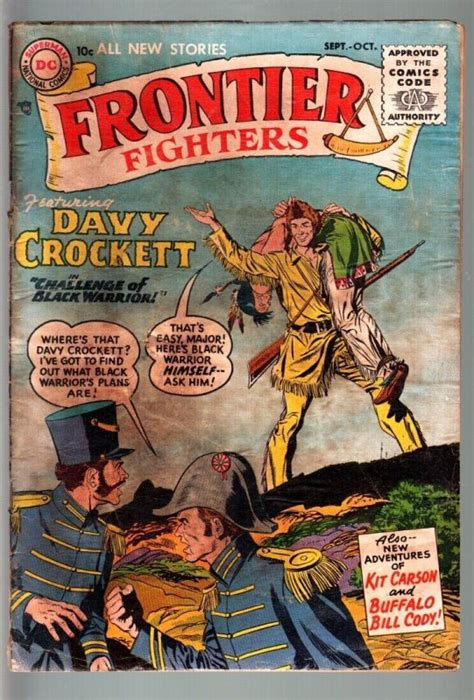 Frontier Fighters 1 Dc 1955 Davy Crockett Kit Carson Buffalo Bill