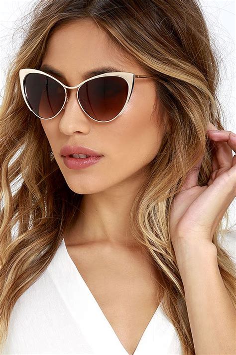 meow factor gold cat eye sunglasses cat eye sunglasses sunglasses discount sunglasses
