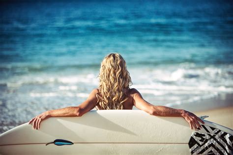 Free Images Surfboard Surfing Equipment Vacation Sky Summer Blond Beauty Surfer Hair