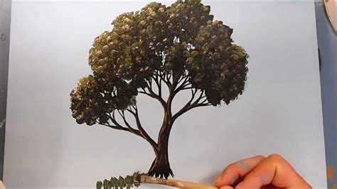 In this video you will learn creating the leav. How to Paint a Tree in Acrylics - YouTube