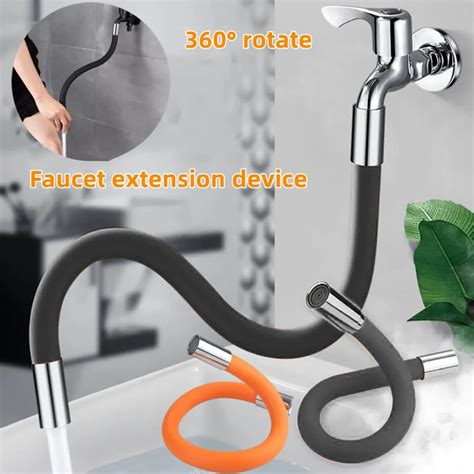 360° Rotating Silica Gel Faucet Extender Flexible Bending Bathroom