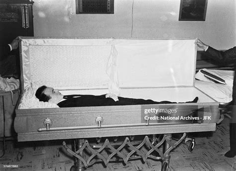 The Body Of Lee Harvey Oswald Lies In A Casket At Parkland Morgue In