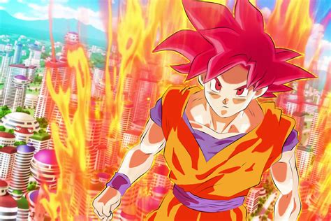 Dragon Ball Super Wallpaper Songoku In Super Saiyan God Transformation 1 Of 49 Pics Hd