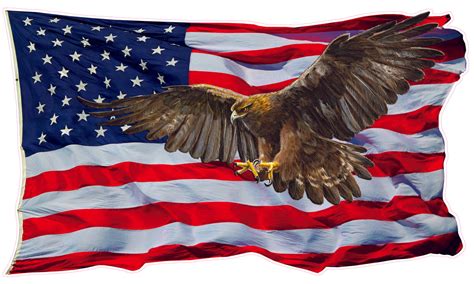 American Flag Golden Eagle V2 Decal Nostalgia Decals Patriotic Vinyl
