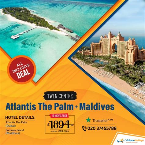 Luxury Holiday Package Dubai Atlantis The Palm And Summer Island Maldives
