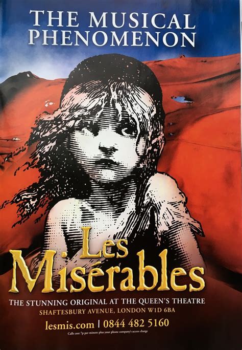 Musical Queens Theatre Musical Theatre Les Miserables Poster Theater