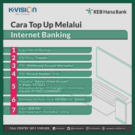 Cara Top Up Saldo K Vision Melalui Atm Dan Internet Banking Keb Hana