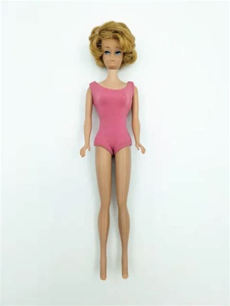 Vintage Midge Barbie Doll W Pink Swimsuit Bubble Cut Strawberry Blonde Picclick