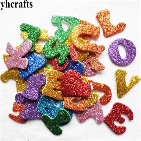 Buy 750pcs10bagslot Glitter Foam Alphabet Letters
