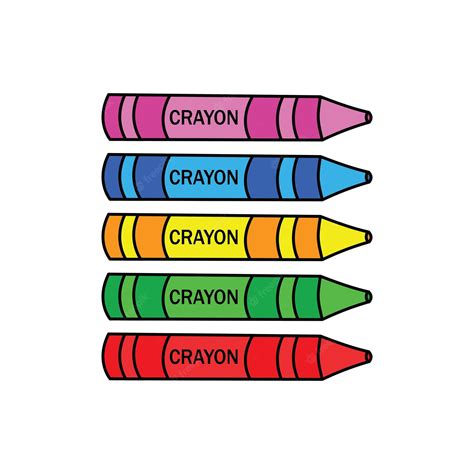 Ilustración Vectorial De Crayón Crayones Para Colorear De Dibujos