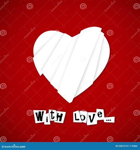 Valentine Heart From Paper Cut Outs Stock Image Image 22812131