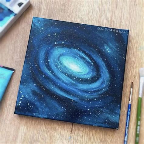 Easy Galaxy Acrylic Painting For Beginners Video In 2021 Galaxy
