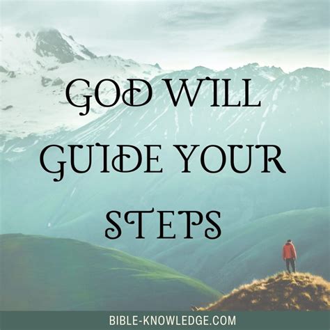 God Will Guide Your Steps In This Life