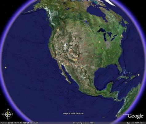 Puoi facilmente condividere la vista satellite di tua scelta inviando l'url che viene automaticamente. VLBA Sites on Google Earth