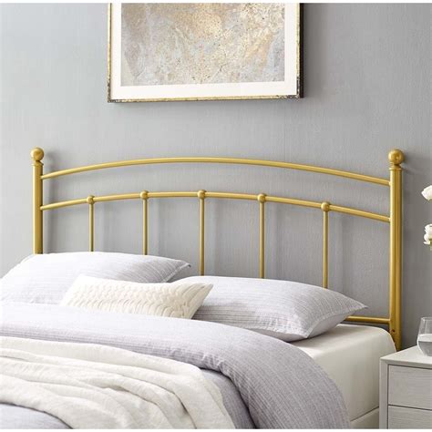 Tyler Arched Queen Size Gold Metal Headboard Overstock 31579184