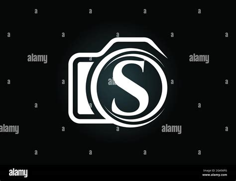 Initial S Monogram Letter Alphabet With A Camera Icon Photography Logo