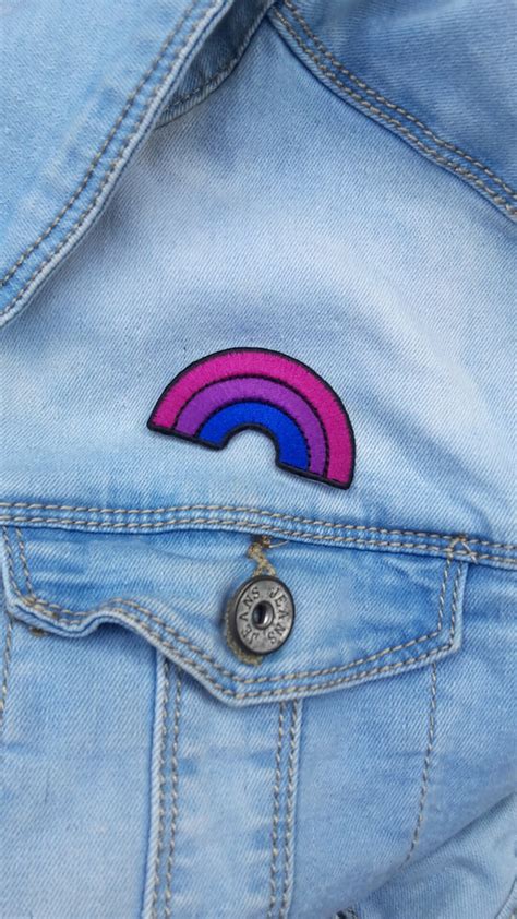 Bisexual Rainbow Patch Bisexual Patch Bisexual Pride Iron On Patches Queer Lgbt Patches