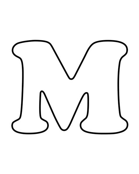 Letter M Free Printable Block Letters