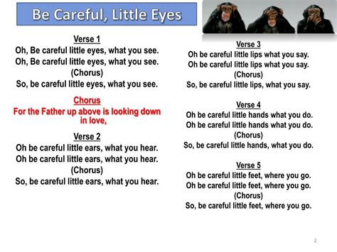 Ppt Be Careful Little Eyes Powerpoint Presentation Free Download