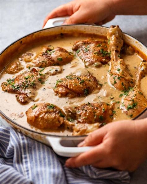 Chicken Fricassee Fricassee De Poulet A L Ancienne Artofit