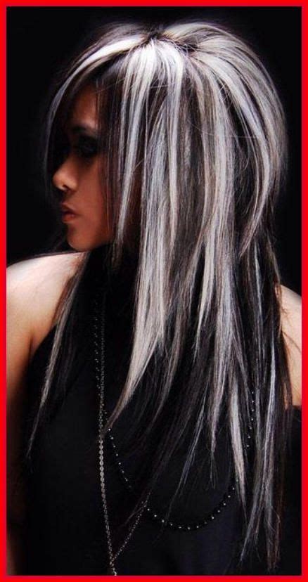 Black Hairwith Platinum Blonde Highlights My Style Hair Color