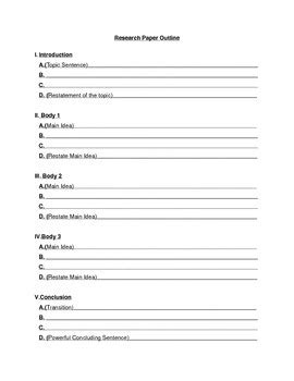 Writing a good research paper can be daunting if you have never done it before. Research Paper Outline by ClassroomCraze | Teachers Pay ...