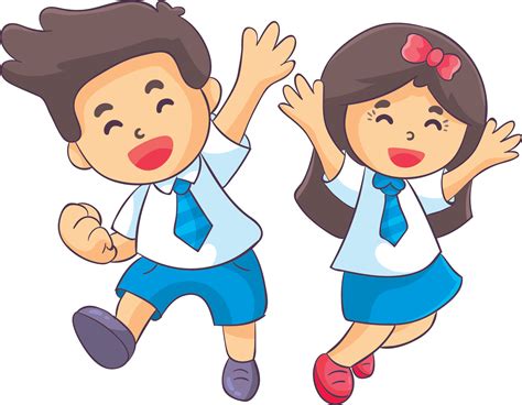 36 gambar anak sekolah animasi kartun