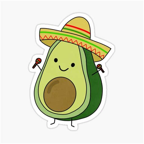 Avocado Sticker For Sale By Jdesigns Redbubble