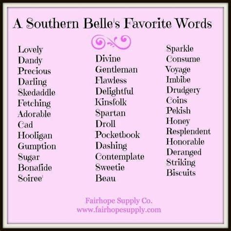 Southern Wordsfor A Sassy Girl Southern Slang Southern Pride Southern Ladies Southern