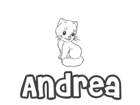 Nombre Andrea Para Colorear