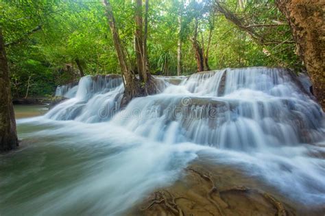 Huai Mae Khamin Waterfall Kanchanaburi Thailand Stock Image Image
