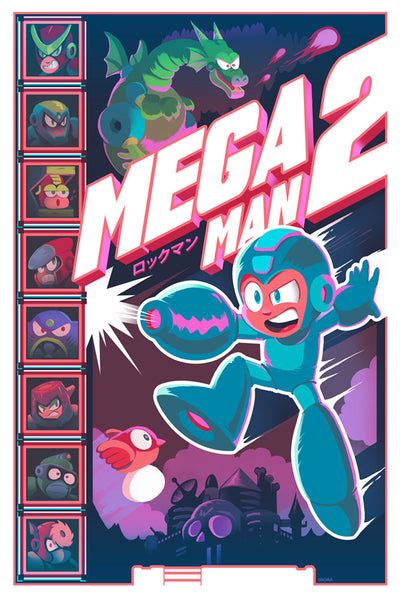 Mega Man 2 Video Game Classics Poster Crowsmack