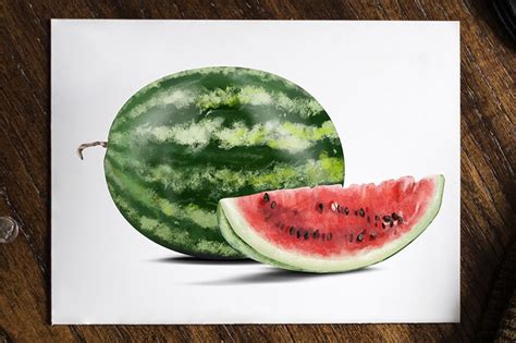 how to draw a watermelon an easy watermelon drawing