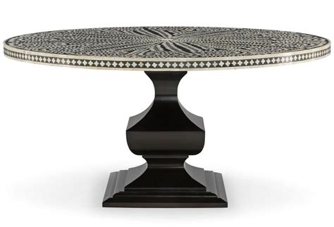 Bernhardt Interiors Dining Barnsley Round Dining Table With Patterned