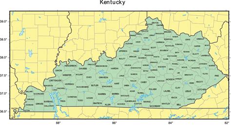 Kentucky Time Zone Map With Cities Table Rock Lake Map