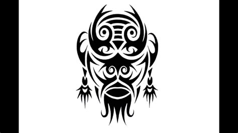 How To Create A Tribal Mask Tattoo Design Youtube