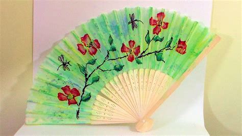 How To Paint A Decorative Fan Youtube