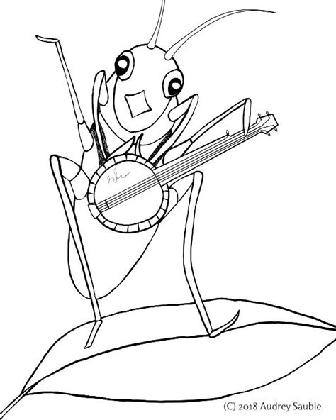 The Singing Cricket Coloring Page