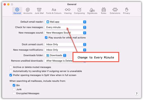 Change Email Sendingreceive To Every 5 Minutes In Outlook And Mac Mail