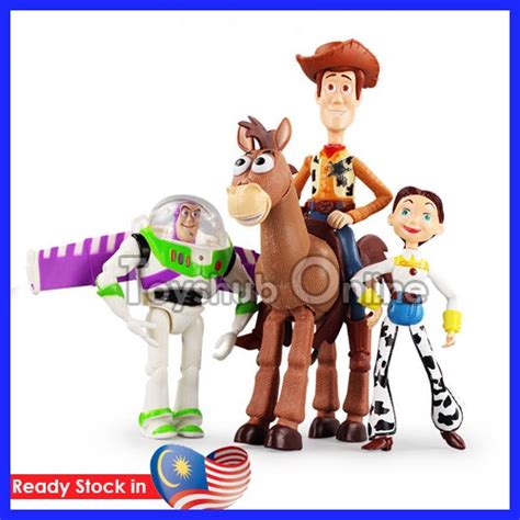 4pcs Big Toys Story 3 Woody Buzz Light Year Jessie Woody Toystory Pvc